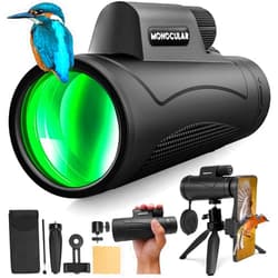 Asacam® 2025 Update - 80x100 Monocular Telescope High Powered for Smartphone HD Monoculars for Adults with Adapter/Tripod for Bird Watching Hiking Hunting Camping Traveling Outdoor Wildlife