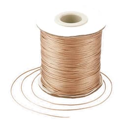 Craftdady 185 Yards Waxed Polyester Cord 0.5mm Thick Braided Bracelet Jewelry Making Beading Thread String (Burlywood)