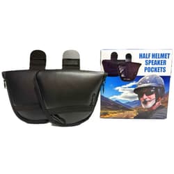 The Helmet Shop Half Helmet Speaker Pouch Speaker Pockets Ear Protection Pads | Professional installation of all Bluetooth Headsets and Corded Headsets | Proper Microphone Placement | Works with Narrow or Wide Straps