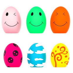 SCHITEC Squeaky Dog Toys, [6 Pack] Puppy Toy Soft Bouncing Egg Balls with Squeaker, Interactive Latex Rubber Pet Ball for Puppies Small Breed