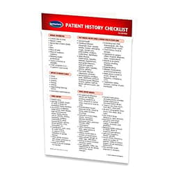 Permacharts Patient History Checklist - Pocket Chart - Medical Quick Reference Guide by Permacharts