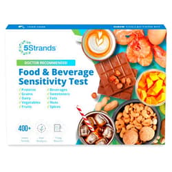 5Strands Food & Beverage Sensitivity Test, Hair Analysis Intolerance Test for Adults & Kids, 400+ Items Tested, At-Home Collection Food Intolerance Testing, Accurate Results in 5 Days