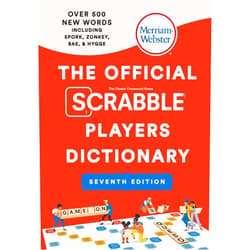 Merriam-Webster The Official SCRABBLE® Players Dictionary, Seventh Ed., Newest Edition, 2023 Copyright, (Jacketed Hardcover)