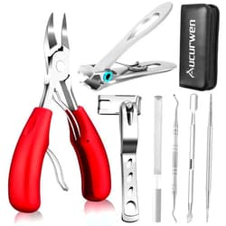 Aucurwen Podiatrist Toenail Clippers for Seniors Thick Toenails, Professional Pedicure Tools Kit, Toe Nail Clippers Adult Thick Nails Long Handle, Ingrown Toenail Tool Removal Kit for Seniors, Men, Pedicure