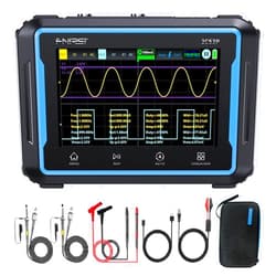 WESTOBiG 【2C53P Plus Upgraded with Carrying CASE】3in1 Oscilloscope/Multimeter/DDS Signal Generator Tablet Touch Screen Portable Digital Automotive Oscilloscope 2 Channel 50MHz Bandwidth 250Ms/S Counts