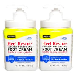 Profoot Heel Rescue Foot Cream 16 Ounce Bottle, 2 Pack, for Cracked, Calloused or Chapped Skin