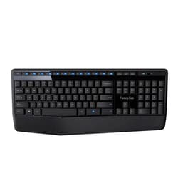 FancyJan Silent Spill-Resistant Full-Sized Wireless Computer Keyboards with Numeric Keypad