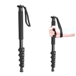 ULANZI TB12 61-Inch Camera Monopod, Aluminum Photography Monopod with 5-Section Height, Lightweight & Portable Camera Accessories, for Cameras Canon, Nikon & Sony Mirrorless & DSLR, Easy to Carry