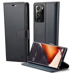 FLIPALM for Samsung Galaxy Note 20 Ultra 5G Wallet Case with RFID Blocking Credit Card Holder, PU Leather Flip Kickstand Shockproof Cover for Women Men (Black)