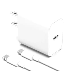 HYDOOD 20W USB C Fast Charger with 6ft USB C to C Charging Cable for iPone 15/15Promax/Plus,iPad Pro 12.9, iPad Pro 11 inch 2021/2020/2018,iPad Air 5th/4th 10.9 inch,iPad Mini 6 Generation,PD Wall Charger