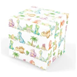 Stesha Party Dinosaur Baby Shower or Birthday Gift Wrapping Paper - Folded Flat 30 x 20 Inch (3 Sheets)