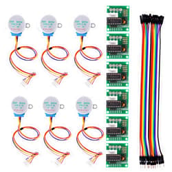Atnsinc 6 PCS 28BYJ-48 ULN2003 5V Stepper Motor + ULN2003 Driver Board