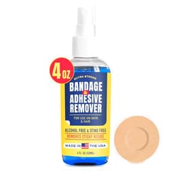 Berkland Sting-Free Adhesive Remover - 4 oz Gentle & Pain-Free Bandage, Strong Adhesive Remover - Ideal for Sensitive Skin, Sports Tape, Dialysis Ports, Continuous Blood Glucose Monitoring, Colostomy Bag Care