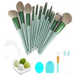 Koccido Makeup Brushes 22 Pcs Makeup Kit,Foundation Brush Eyeshadow Brush Make up Brushes Set (Green, 22 Piece Set) Green 22 Piece Set