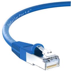 InstallerParts Ethernet Cable CAT5E Cable Shielded (FTP) Booted 1 FT - Blue - Professional Series - 1Gigabit/Sec Network/Internet Cable, 350MHZ
