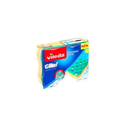 Vileda Glitzi Always Clean 2 Sponges, Yellow/Green