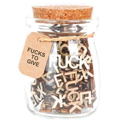 JKJYSJ Jar of Fucks Gift Jar,Fucks to Give,Fuck Wooden Cutout Letter Piece Bad Mood Vent Spoof Birthday Day,Holiday, Gag Gifts to Friend,Funny Gift,Valentines Day.