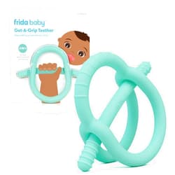 Frida Baby Get-A-Grip BabyTeether for Teething Relief | 100% Food-Grade Silicone Teething Toys for Baby 0-6, 12, 18 Months Infant, BPA-Free, PVC-Free | Teal