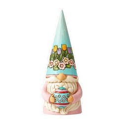 Enesco Jim Shore Heartwood Creek Gnome Holding Easter Egg Figurine, 7.48 Inch, Multicolor