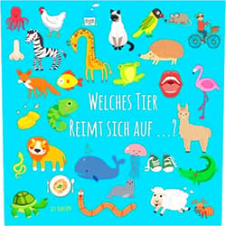 Vit Hansen Welches Tier reimt sich auf ... ?: ein lustiges Sprachspiel-Bilderbuch für Kinder von 3-5 Jahren (Kinderbücher) (German Edition)