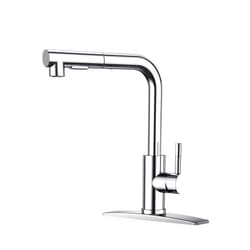 FORIOUS Kitchen Faucet, Chrome Kitchen Sink Faucet with Pull Down Sprayer, Commercial Pull Out Kitchen Faucet for Sink 1 or 3 Hole, Single Handle Stainless Steel Sink Faucet for Bar RV Laundry Outdoor