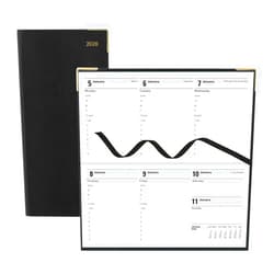 Letts of London® 2026 Classic Weekly/Monthly Appointment Book and Planner, 12 Months, January to December, Gold Corners, Horizontal, Slim Size, 6.625