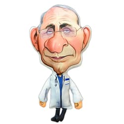 Pesky Patriot Dr. Fauci Dog Chew Toy for All Breeds | Anthony Fauci Chew Toy with Squeaker | Republican Novelty Gag Gift | Durable Triple Stitched Polyester, 12
