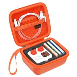 Canboc Carrying Case Compatible with Yoto Mini Bluetooth Travel Audio & Music Player, Hard Bag fit Speaker Plays Audiobook Cards and Cable, Orange (Case Only)