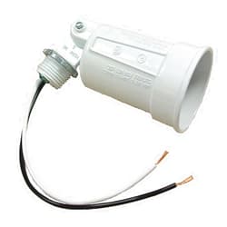 BELL Hubbell-Raco 5606-1 5606 Lamp Holder, 100 W, Par38, Die Cast Zinc, White
