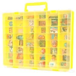 MYMOON HOME MYMOON Plastic Storage Case for Mini Brands Toys - Compatible with Shopkins, LOL Surprise, Real Littles, Miniverse - Travel Friendly (Yellow)