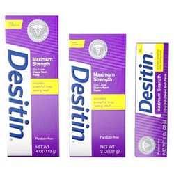 Comfort Axis DESITIN Maximum Strength Original Diaper Rash Paste 3-Piece Variety Sizes 4 oz, 2 oz, 1 oz Bundle Pack