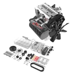 Helixsun SEMTO Engine ST-NF2 DIY Mini Metal Engine Kit,7.0cc Mini Inline Double-Cylinder Four-Stroke Air-Cooled Nitro Interal Combustion Engine Model Kit,Physics Teaching Experiment(Silver)