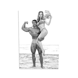 REYTOL Arnold Schwarzenegger Fitness Black and White Canvas Wall Art Gym Home Decor Painting Gift Strong Muscle Men and Sexy Women Posters（No Frame）