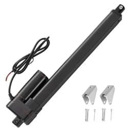 JQDML 10 Inch Stroke Linear Actuator 12V Heavy Duty 440lbs/2000N IP65 Waterproof Electric Actuator Speed 0.31