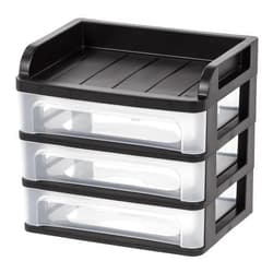 Iris Ohyama IRIS Small Desktop Drawer System, 1 Pack, Black