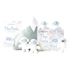 Slumberkins The Feels Set - Includes 5 Mini Feels Plush Toys, Interactive Story Book, & Slumberkins Mountain Pillow for Easy Storage - Social Emotional Tools for Ages 0+