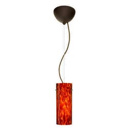 Besa 1KX-412318-LED-BR Transitional One Light Pendant from Stilo Collection in Bronze / Dark Finish,