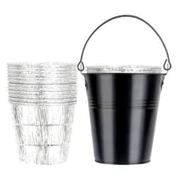 SafBbcue Pellet Smoker Grill Drip Grease Bucket with 20-Pack Disposable Foil Bucket Liners for Traeger, Oklahoma Joe's, Pit-Boss, Camp Chef, Z Grill and More Pellet Grills Grease Bucket & Drip Bucket Liner