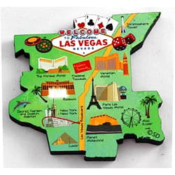 Souvenir Destiny Las Vegas Nevada Decowood Jumbo Wood Fridge Magnet