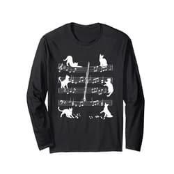 Clarinet Cats for Clarinetist Cat Women and Men Clarinetist Cats for Cat loving Clarinet player Long Sleeve T-Shirt