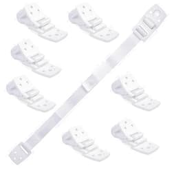 Bébé Earth Anti-Tip Straps (8-Pack) - Baby Proofing & Child Safety Kit, White