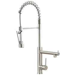 Fapully Commercial Kitchen Sink Faucet, Pull-Down Sprayer Kitchen Faucets Brushed Nickel