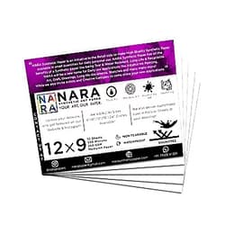 NARA Synthetic Paper NARA Alcohol Ink Paper | Paper for Alcohol Ink Art Painting | 12 inches x 12 inches (12”x12”) | 330 microns/250 GSM | Medium+ Paper | 10 Sheets | 100% Stain-Free