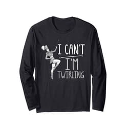 Gymnastics Choreography Majorette Athlete Designs Funny Twirling Gift For Baton Twirler Majorette Women Girls Long Sleeve T-Shirt