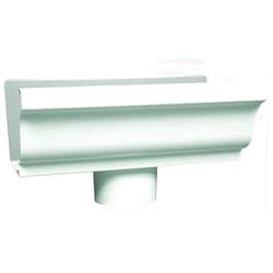 Askoll AMERIMAX HOME PRODUCTS 33010 5-Inch Galvanized End/Drop, White by Amerimax Home Products