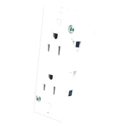 UNITED STATES HDW E-120C Duplex Receptacle, 1-9/16 x 4-1/4
