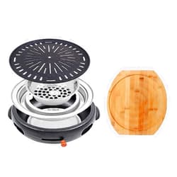EEFIJBFIODPAJIFOPBN Guoguocy BBQ Barbeque Barbecue Grill,Commercial Korean Barbecue Grill,Charcoal Household Barbecue Pot,Cast Iron Charcoal Grill,6 Styles (Color : A) (B)