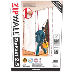 ZIPWALL ZF2 ZipFast Reusable Barrier Panel for Dust Barriers, Feet, 2.5' - Single, Assorted