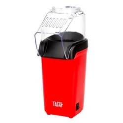 Tasty Hot Air Popcorn Popper, Healthy and Delicious Popcorn in Minutes, Fast and Easy-to-Use, Built-In Measuring Cup and Butter Warmer, 8 Cups, Red