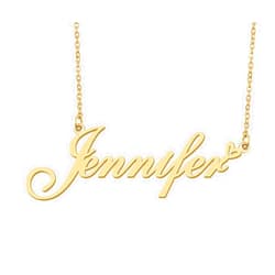 Aoloshow Personalized Heart Name Necklace Gold Custom Any Names Stainless Steel Jewelry for Womens Graduation